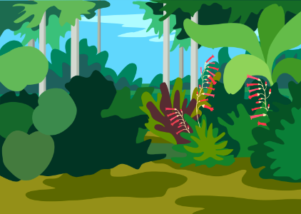 Green jungle. Free illustration for personal and commercial use.