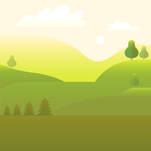 Green mountains landscape. Free illustration for personal and commercial use.