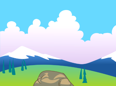 Hills landscape. Free illustration for personal and commercial use.