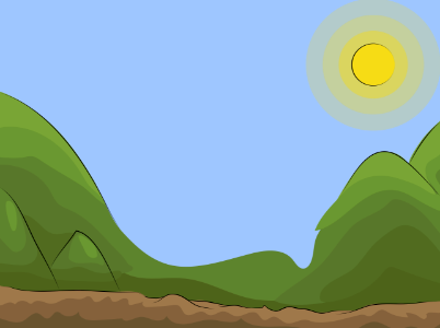 Hills landscape. Free illustration for personal and commercial use.