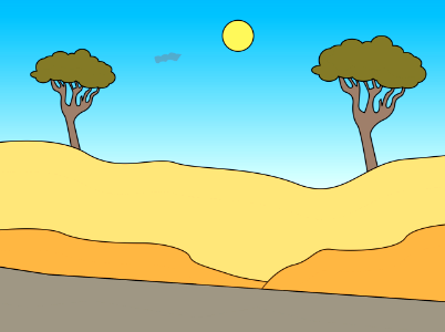 Sand landscape. Free illustration for personal and commercial use.