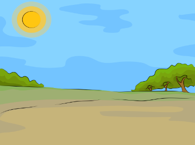 Sunny day. Free illustration for personal and commercial use.
