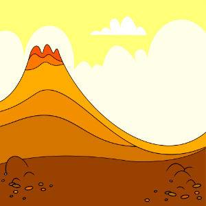 Brown volcano. Free illustration for personal and commercial use.