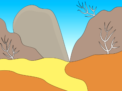 Desert mountains. Free illustration for personal and commercial use.