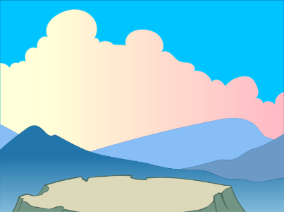 Flat mountain top. Free illustration for personal and commercial use.