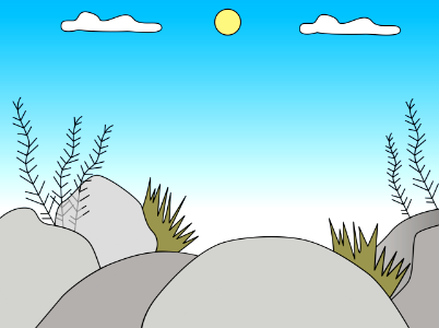 Grey boulders. Free illustration for personal and commercial use.