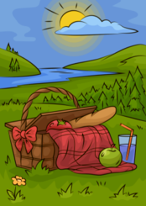 Picnic. Free illustration for personal and commercial use.