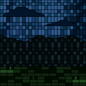 Pixel landscape. Free illustration for personal and commercial use.