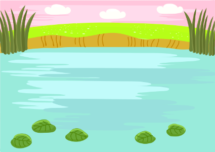 Small pond. Free illustration for personal and commercial use.