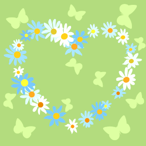 Floral flower frame heart. Free illustration for personal and commercial use.