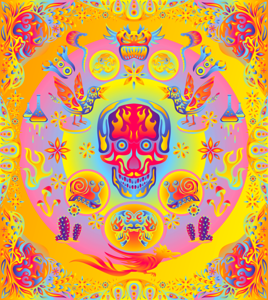 Psycedelic. Free illustration for personal and commercial use.
