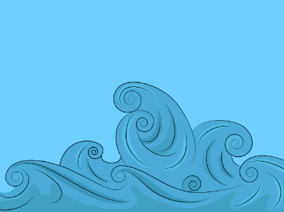 Curly waves. Free illustration for personal and commercial use.
