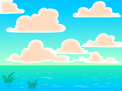 Lake landscape. Free illustration for personal and commercial use.