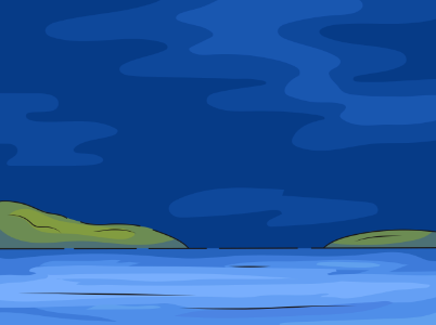 Night lake. Free illustration for personal and commercial use.