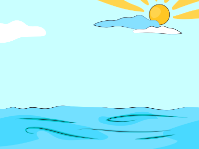Sea landscape. Free illustration for personal and commercial use.