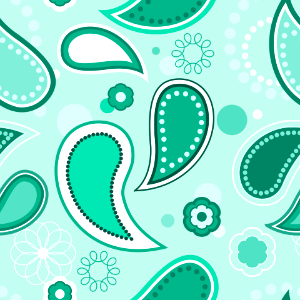 Green paisley. Free illustration for personal and commercial use.