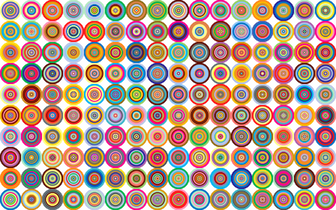 Hypnosis multicolor circles. Free illustration for personal and commercial use.