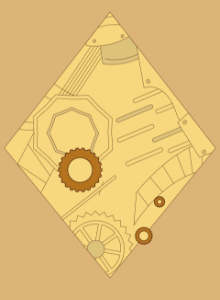 Steampunk shape background rhombus. Free illustration for personal and commercial use.