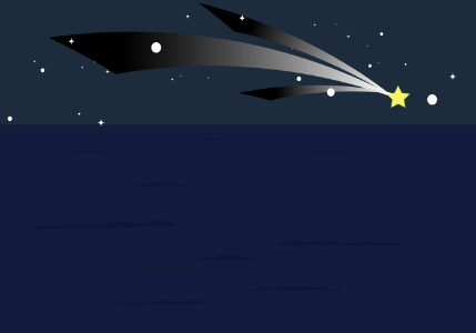 Falling star. Free illustration for personal and commercial use.