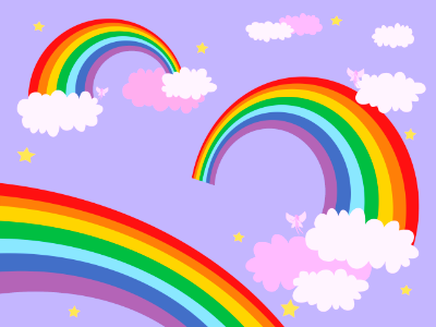 Rainbows. Free illustration for personal and commercial use.