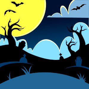 Haunted trees. Free illustration for personal and commercial use.