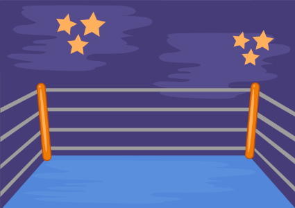 Boxing ring. Free illustration for personal and commercial use.