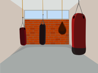 Punching bag. Free illustration for personal and commercial use.