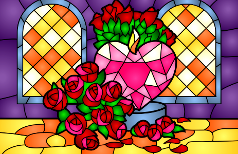 Heart roses. Free illustration for personal and commercial use.