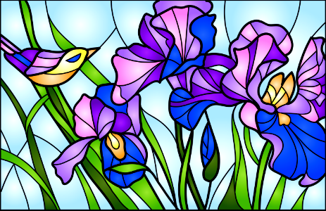 Irises. Free illustration for personal and commercial use.