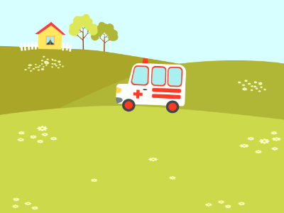 Ambulance. Free illustration for personal and commercial use.
