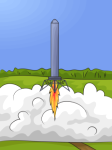 Rocket start. Free illustration for personal and commercial use.