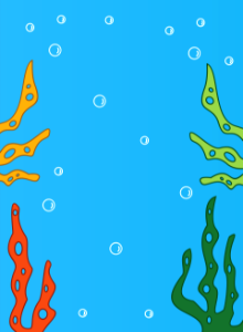 Underwater multi color seagrass. Free illustration for personal and commercial use.
