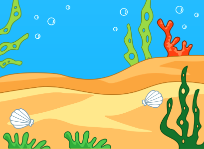 Underwater shells. Free illustration for personal and commercial use.