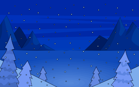 Blue winter field. Free illustration for personal and commercial use.