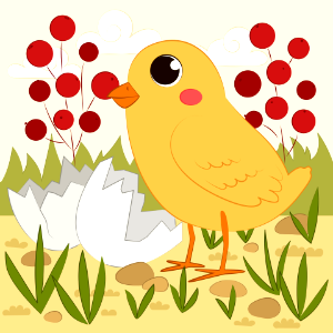 Chick. Free illustration for personal and commercial use.