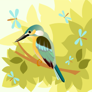 Kingfisher bird. Free illustration for personal and commercial use.