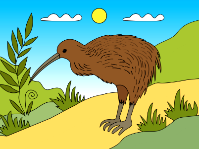 Kiwi bird. Free illustration for personal and commercial use.