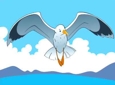 Seagull. Free illustration for personal and commercial use.