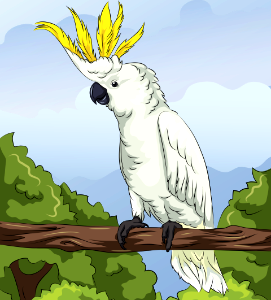 Yellow-crested-cockatoo. Free illustration for personal and commercial use.
