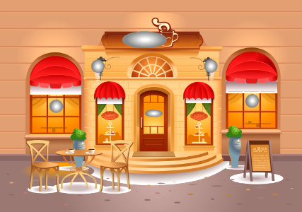 Cafe. Free illustration for personal and commercial use.