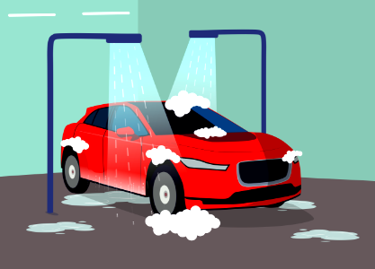 Car wash. Free illustration for personal and commercial use.