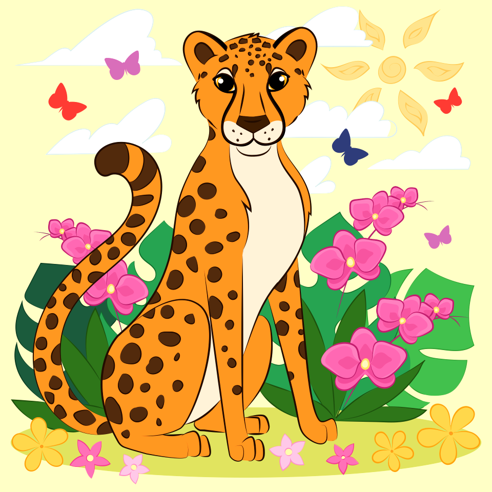 Cheetah - Free Stock Illustrations | Creazilla