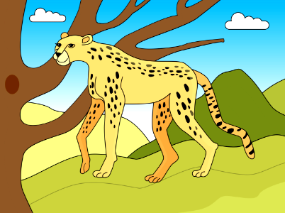 Cheetah. Free illustration for personal and commercial use.