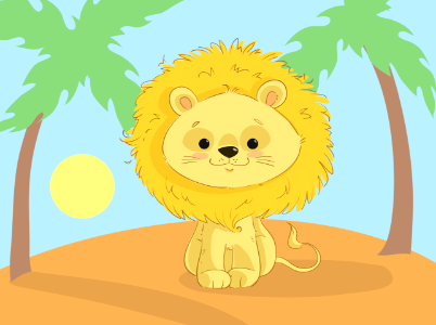 Lion. Free illustration for personal and commercial use.
