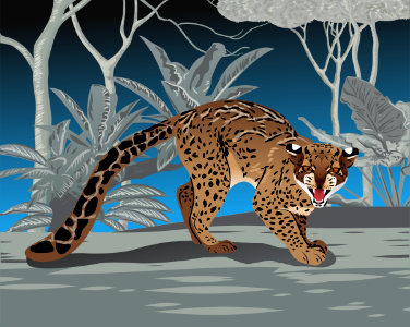 Marbled Cat. Free illustration for personal and commercial use.