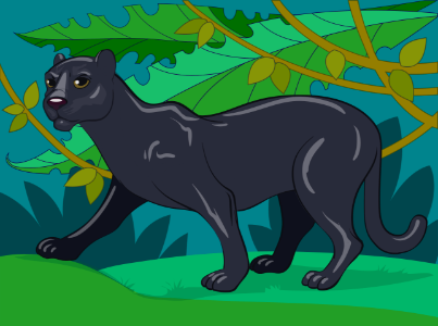 Panther. Free illustration for personal and commercial use.