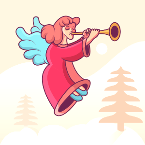 Christmas Angel. Free illustration for personal and commercial use.