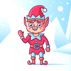 Christmas Elf color. Free illustration for personal and commercial use.