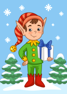 Christmas elf. Free illustration for personal and commercial use.