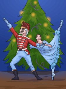 Houston-Ballet-Nutcracker dancers. Free illustration for personal and commercial use.